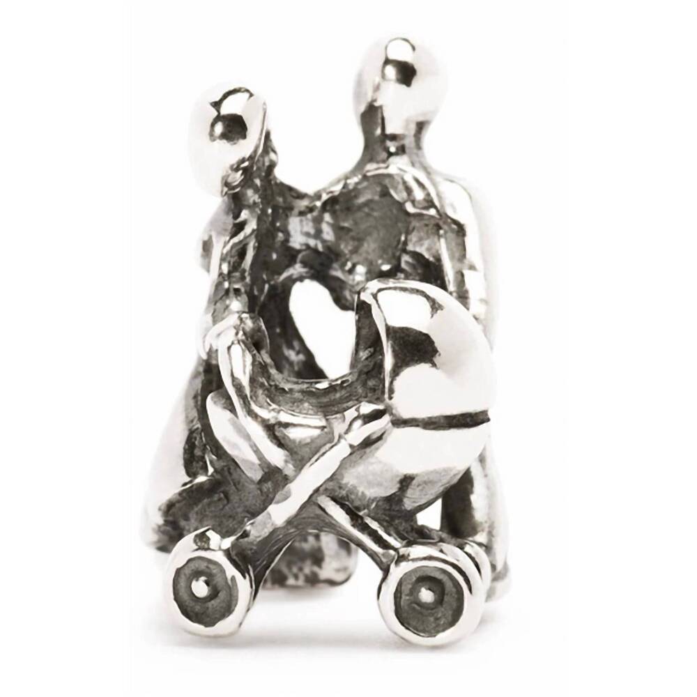 NEW TROLLBEADS women's family bead charm in silver
